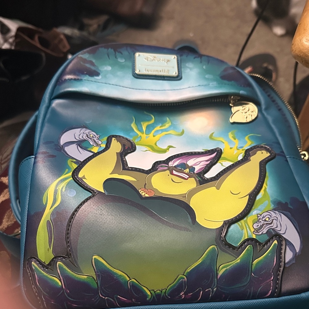 Disney Ursula Backpack with Teal and Black Design